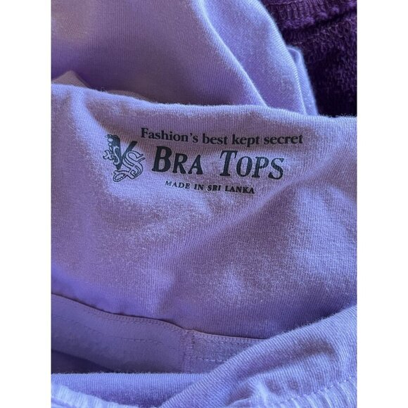 Victoria Secret Bra Top Purple Strapless Sundress Ruched Cotton Medium - Picture 6 of 6
